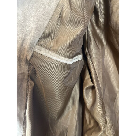 Apt. 9 Men’s Suede Sport Coat Blazer Jacket Tan Brown 2-Button Classic Lined 44R - Picture 6 of 10